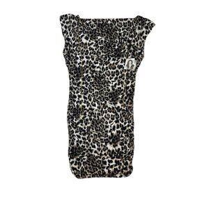 Vintage Baby Phat Wild Thing Animal Print Bodycon Dress with McBling, Sz 2X NWT!
